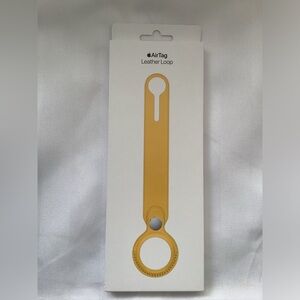Authentic Apple AirTag Leather Loop - Meyer Lemon Yellow